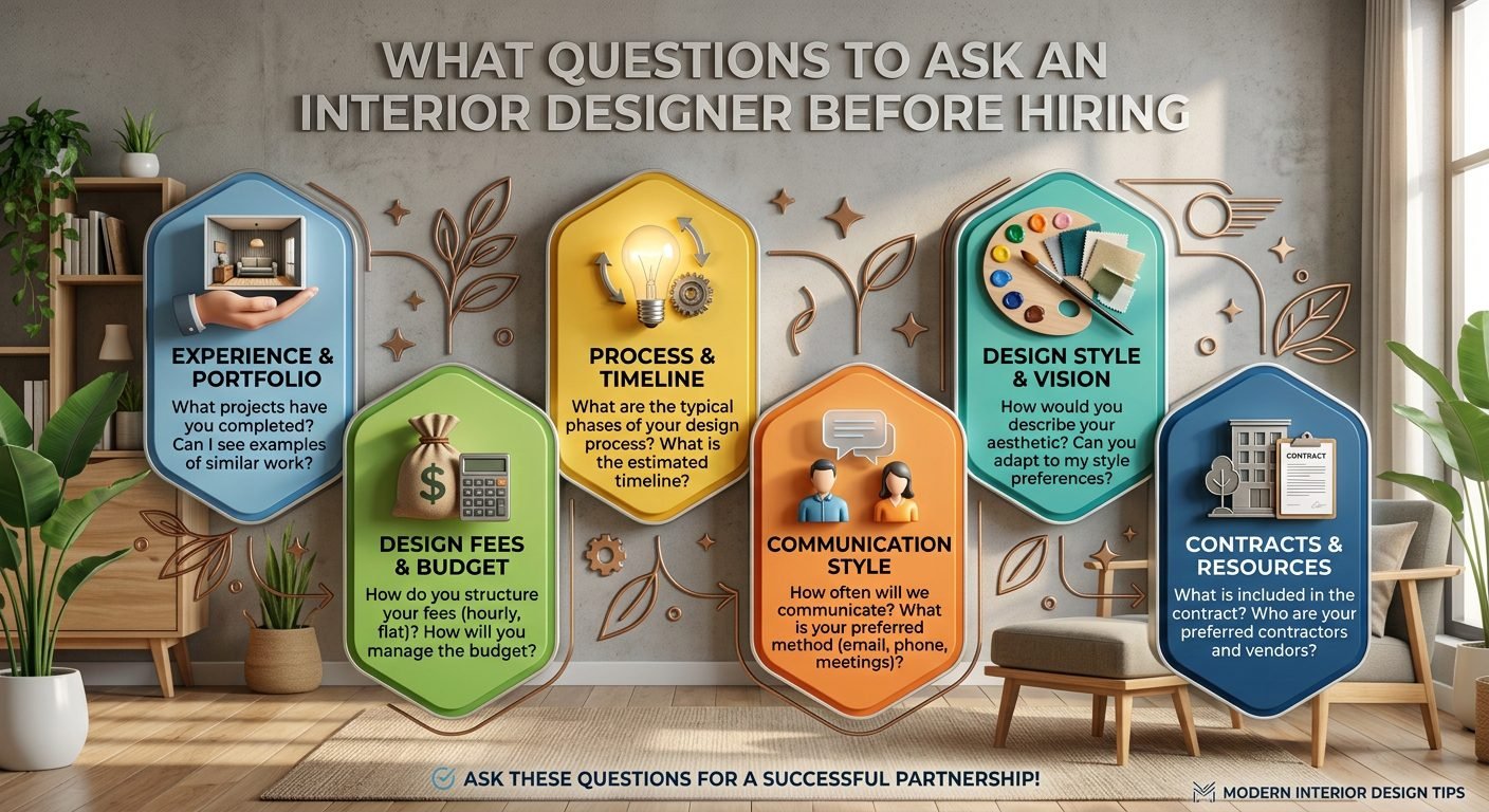 What Questions Should I Ask an Interior Designer Before Hiring Them?
