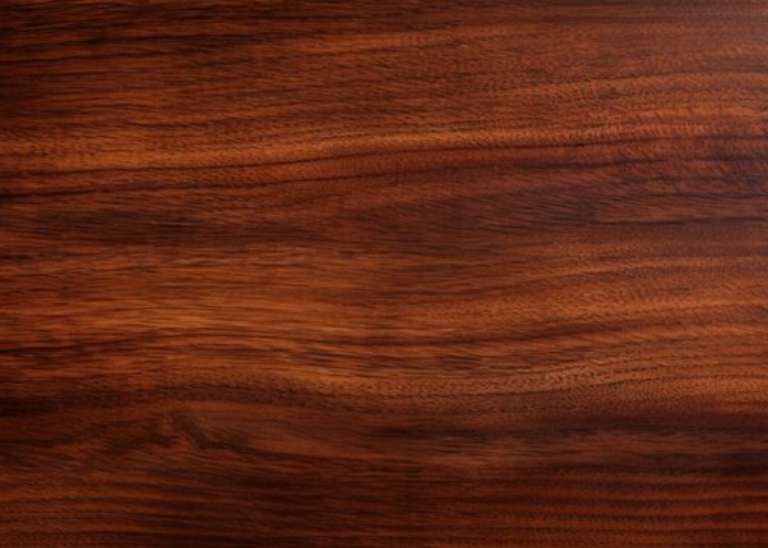 Luxury mahogany wood texture showing rich reddish-brown color and straight grain for high-end cabinetry