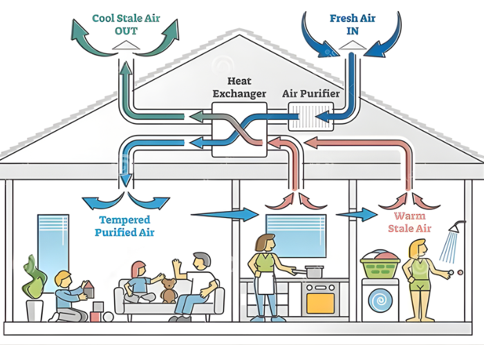 Poor ventilation cross-ventilation design Pakistan homes
