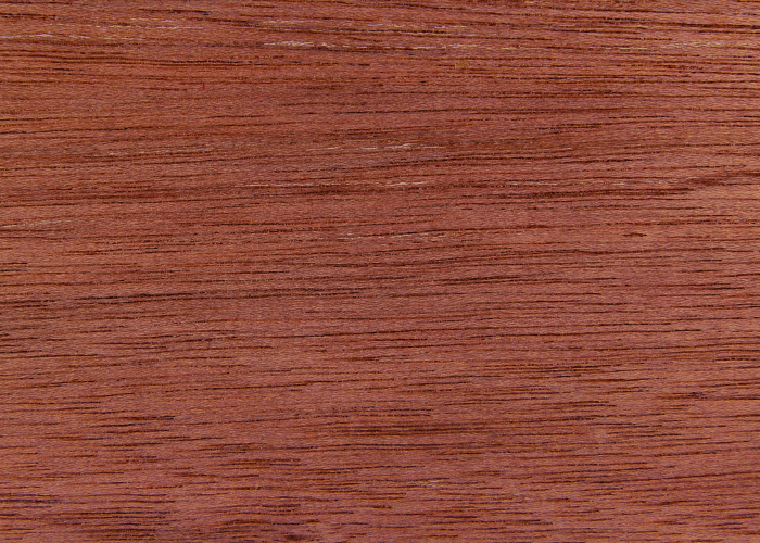 Red meranti hardwood sample displaying reddish-brown color and interlocked grain pattern for doors and cabinetry